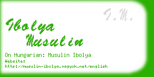 ibolya musulin business card